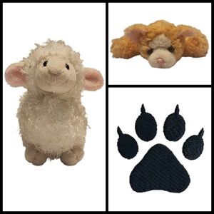 Cat & Lamb Plush Kitty Toys (2-total)